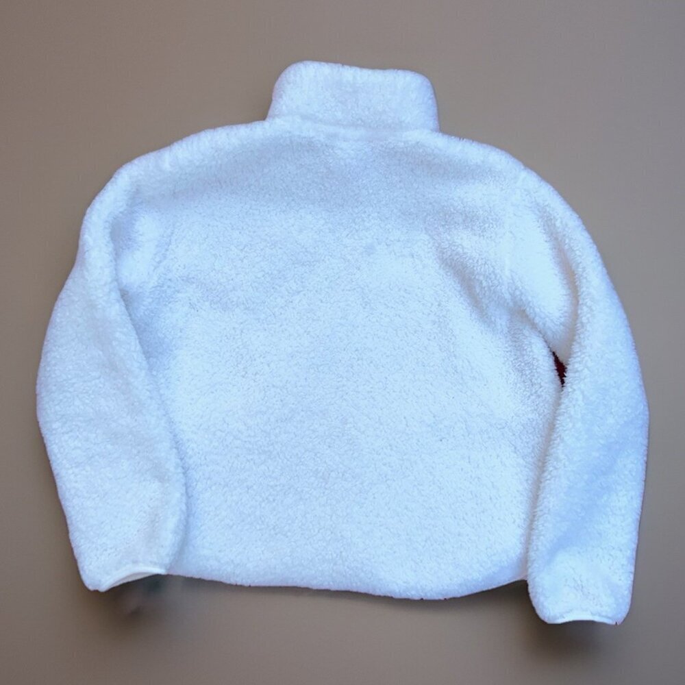 Wondershop Womens Soft Cozy Fleece Sherpa Pullover Jacket 1/4 Zip White Size Med - Picture 3 of 8